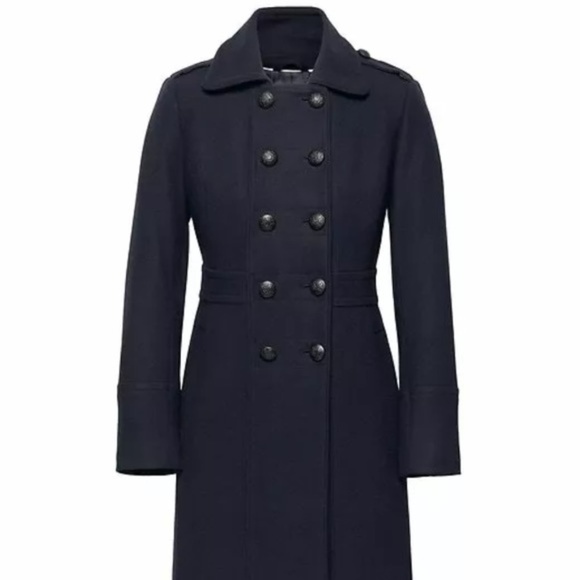 Banana Republic Jackets & Blazers - Banana Repulbic Melton Military Coat Navy 2 4 6